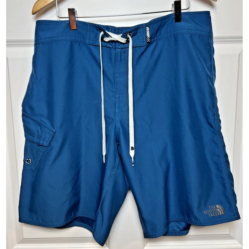 The North Face Surf Board‎ Shorts 36 Royal Blue S11 Cargo Pocket Drain Holes